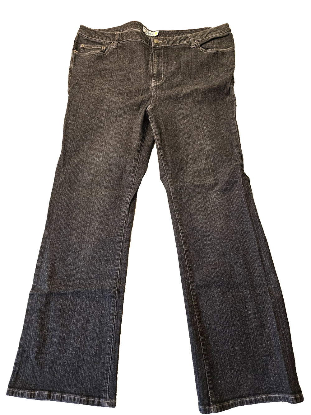 L.A. Blues Jeans Womens Faded Black Rodeo Bootcut Denim Stretch Plus Size 22